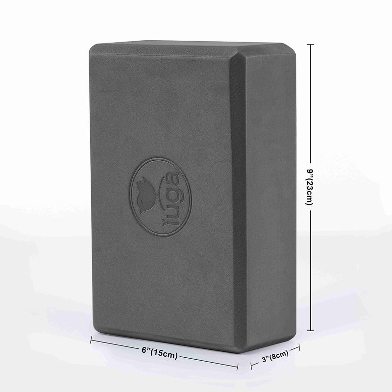 IUGA Yoga Block 2 Pack with Yoga Strap, High Density Yoga Blocks 9â€x6â€x3â€to Improve Strength, Flexibility and Balance, Light Weight and Non-Slip Surface for Yoga, Pilates and Meditation - Image 2